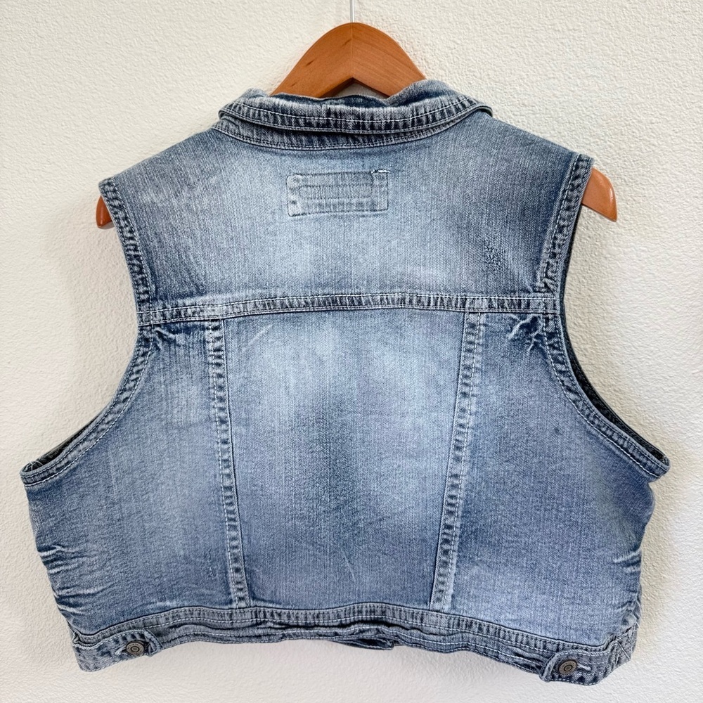 Wallflower Blue Denim Vest with Front Pockets Women’s Size 3X - Picture 4 of 4